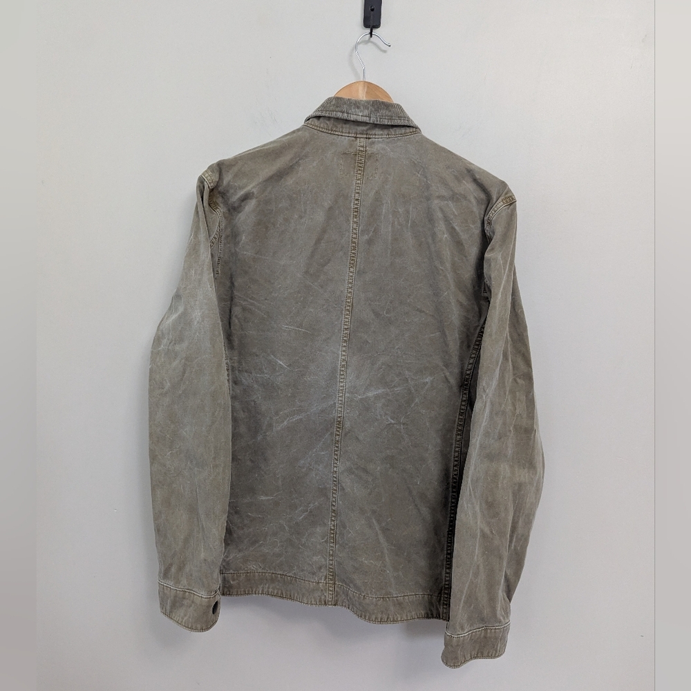 Lucky Brand Distressed Canvas Utility Cargo Jacket Ranch Rugged - Picture 8 of 12